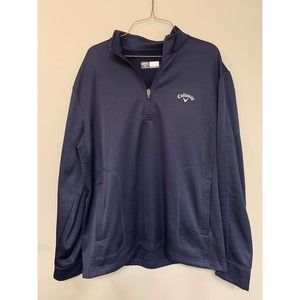 Callaway Weather Series Golf 1/4 Half Zip Pullover Jacket Men Size L Blue